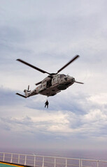 Fototapeta na wymiar military elicopter in action