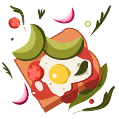 Avocado egg sandwiches 