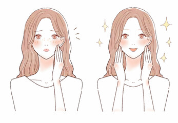 そばかすを気にする女性のビフォーアフター
