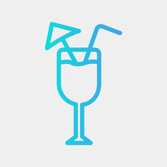 Drink icon vector illustration in gradient style about summer, use for website mobile app presentation