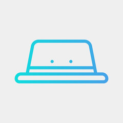 Hat icon vector illustration in gradient style about summer, use for website mobile app presentation