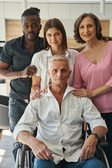 Family is looking at camera with gladness