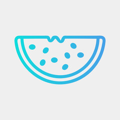 Watermelon icon vector illustration in gradient style about summer, use for website mobile app presentation