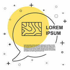 Black line Wooden beam icon isolated on white background. Lumber beam plank. Random dynamic shapes. Vector