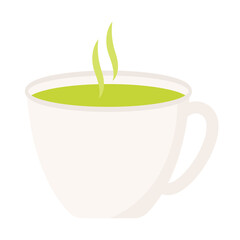A Cup of Green Tea Illustration vector clipart vector