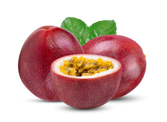 passion fruit isolated on white