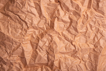 Fototapeta premium brown crumpled paper text background