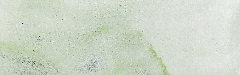 Watercolor Paint Texture Background Banner with pastel Green Color