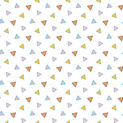 Seamless Pattern with Triangle Design on White Background