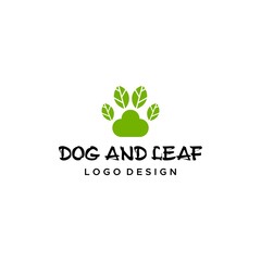 Clean logo about dog and leaves.
EPS 10, Vector.