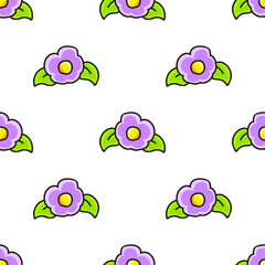 Colored seamless pattern. Cartoon style. Hand drawn. Vector illustration isolated on white background. For walpaper, poster, banner.