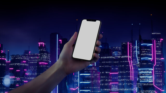 Phone Template. Cyberpunk Style. 