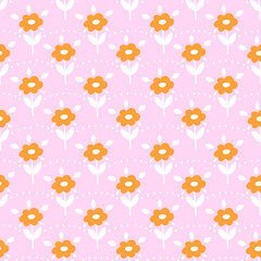 Floral seamless pattern for textile, fabric. Abstract floral background. Pretty floral wallpaper.