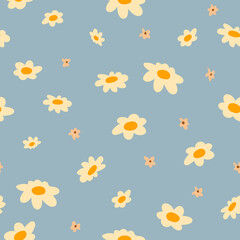 Obraz premium Floral seamless pattern for textile, fabric. Abstract floral background. Pretty floral wallpaper.