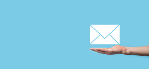 Email and user icon,sign,symbol marketing or newsletter concept, diagram.Sending email.Bulk...