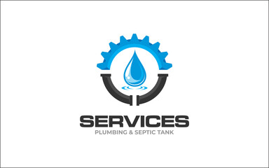 Illustration graphic vector of septic tank clean service logo design template-05