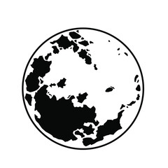 Moon icon vector. full moon illustration sign. planet symbol or logo.