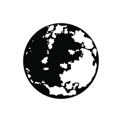 Moon icon vector. full moon illustration sign. planet symbol or logo.