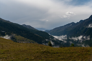 Breathtaking Landscape scenery near Sestriere, Italy