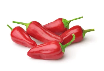 Crédence de cuisine en verre imprimé Piments forts Group of ripe red jalapeno peppers