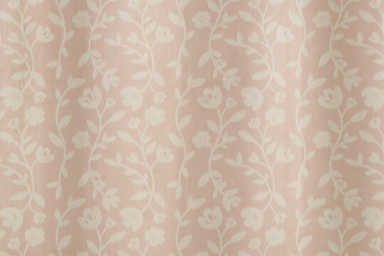 Flower pattern curtain background in pink