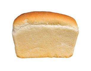 Loaf of bread on  white background