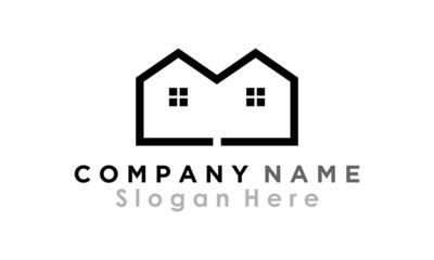 roof home building logo