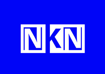 NKN letter logo and icon design template