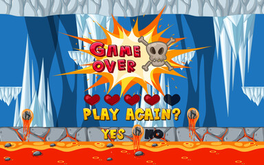 Platformer Game template with Ice Cave