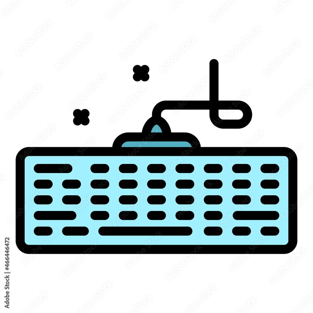 Fototapete keyboard icon. outline keyboard vector icon color flat isolated