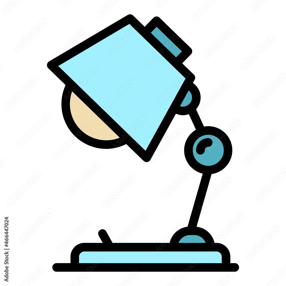Wall mural Office lamp icon. Outline office lamp vector icon color flat isolated - Wall murals