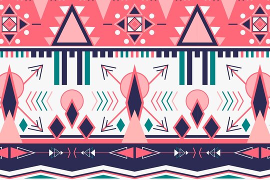 Pattern background, ethnic design, pink textile design