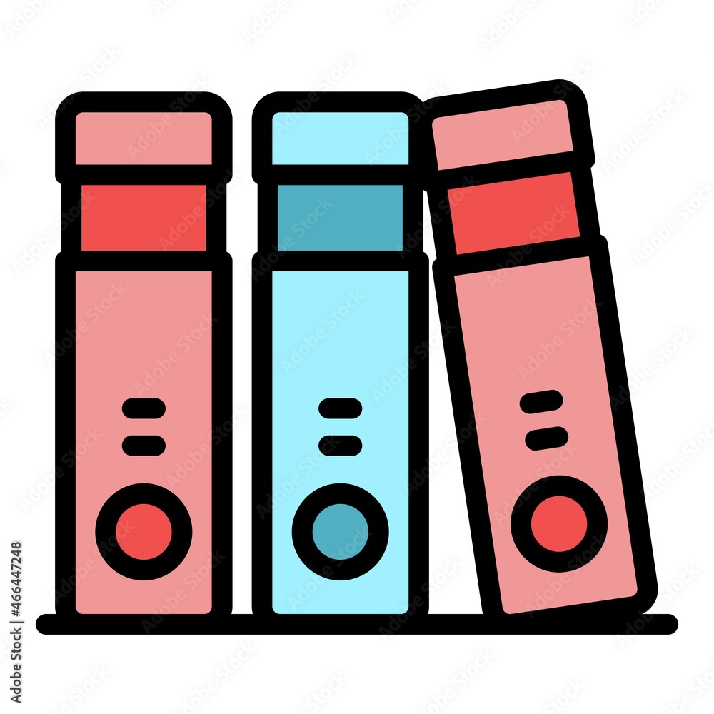 Poster docs folders icon. outline docs folders vector icon color flat isolated