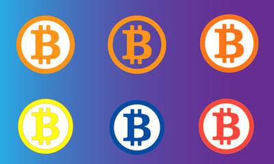 bitcoin in different colors