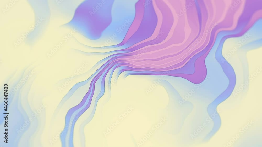 Poster iridescent wave flow seamless loop animation. 3d rendering 4k uhd