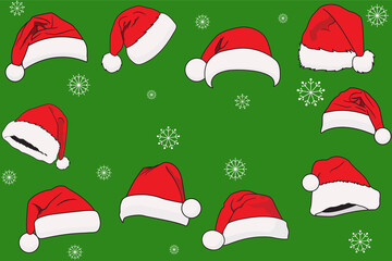 santa claus hats set