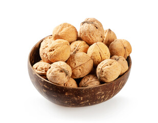 Walnuts  in a coconut bowl