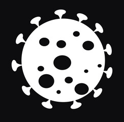 Stop coronavirus COVID19 biohazard sign vector illustration. Coronavirus COVID19 icon, pandemic, epidemic control. Dangerous virus icon illustration, covid19 background