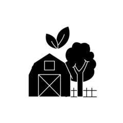 Eco-farm olor line icon. Pictogram for web page, mobile app, promo