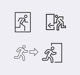 Exit sign. Public navigation sign vector icon