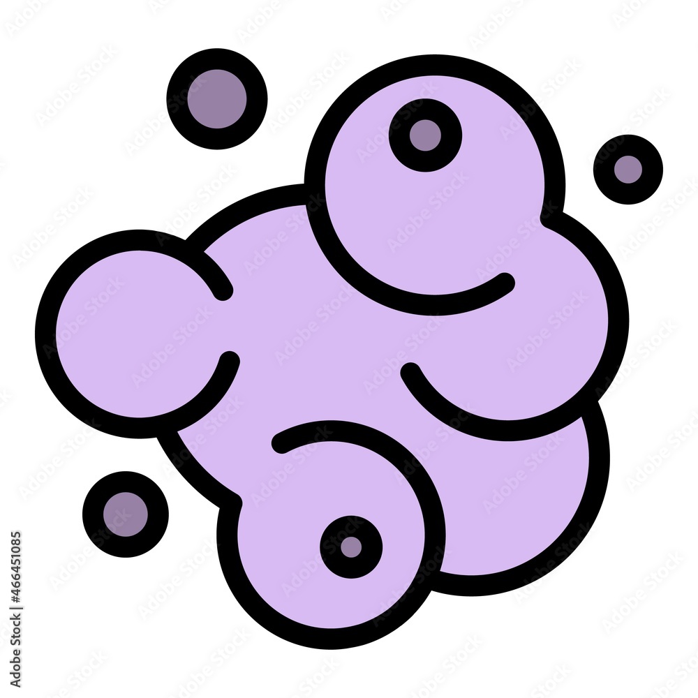 Poster soap foam icon. outline soap foam vector icon color flat isolated