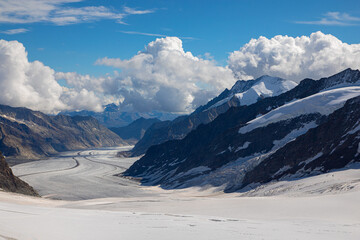 The famous Alletsch Glacier in Switzerland