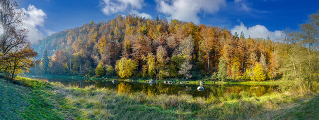 The rain is a tributary of the Danube and flows through the Bavarian Forest, photographed in autumn