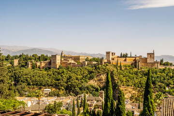 Fototapeta na wymiar Arabic palace complex called Alhambra in Granada, Spain