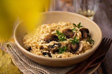 Mushroom risotto