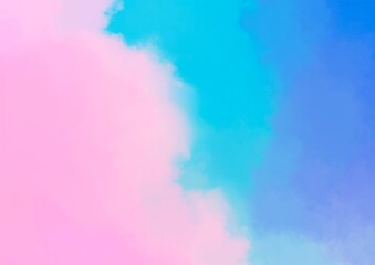 Naklejka premium 幻想的な水彩の水色テクスチャ背景 