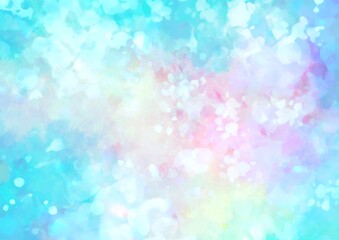 幻想的な水彩の水色テクスチャ背景
