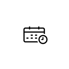 Calendar simple flat icon vector illustration