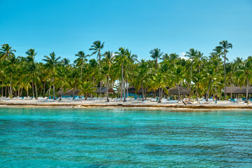 Beach on Saona Island in the Caribbean Sea.