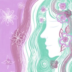 Illustrazione bella donna 